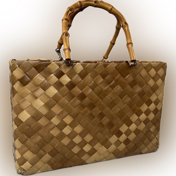 Kimuras Lauhala Shop Handbags - Vintage Kimura Lauhala Handbag